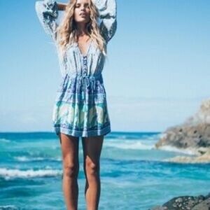 Spell & The Gypsy Collective Xanadu playdress XS Peacock Boho Festival Rare